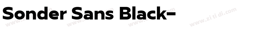 Sonder Sans Black字体转换